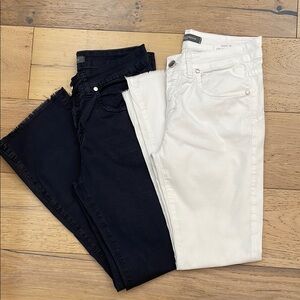 Women's Navy and White cotton pants